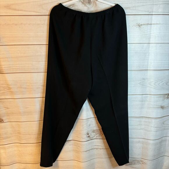 E Emmelle Black Elastic Waist Band Pants Size Large - Picture 2 of 5